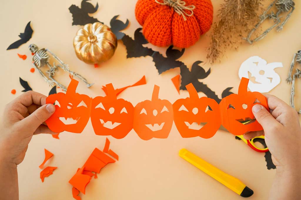 Guirlande Halloween En Feutrine - Décoration Halloween/Decorations Murales Halloween